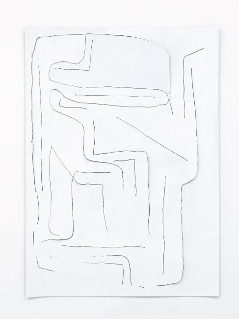 Untitled, 2017 cut cardboard, acrylic 150 x 108 cm