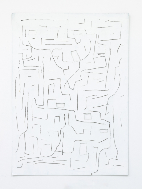 Untitled, 2017 cut cardboard, acrylic 150 x 108 cm