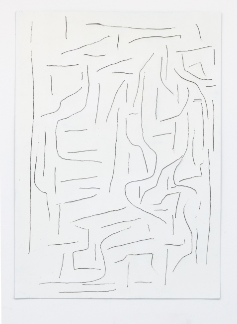 Untitled, 2017 cut cardboard, acrylic 150 x 108 cm