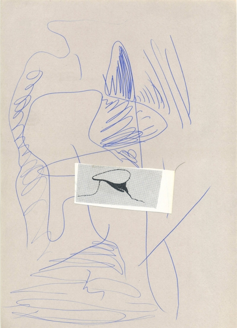 Untitled, 2016 collage, ballpoint pen on paper 21 