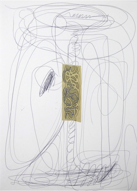 Untitled, 2016 collage, ballpoint pen on paper 21 