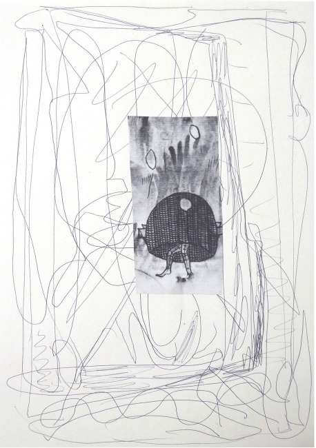 Untitled, 2016 collage, ballpoint pen on paper 21 