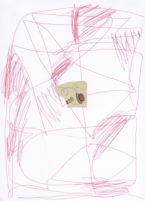 Untitled, 2016 collage, ballpoint pen on paper 21 