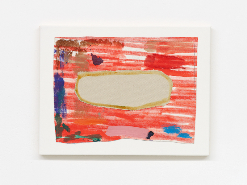 Untitled, 2022 acrylic & collage on canvas 38 x 50