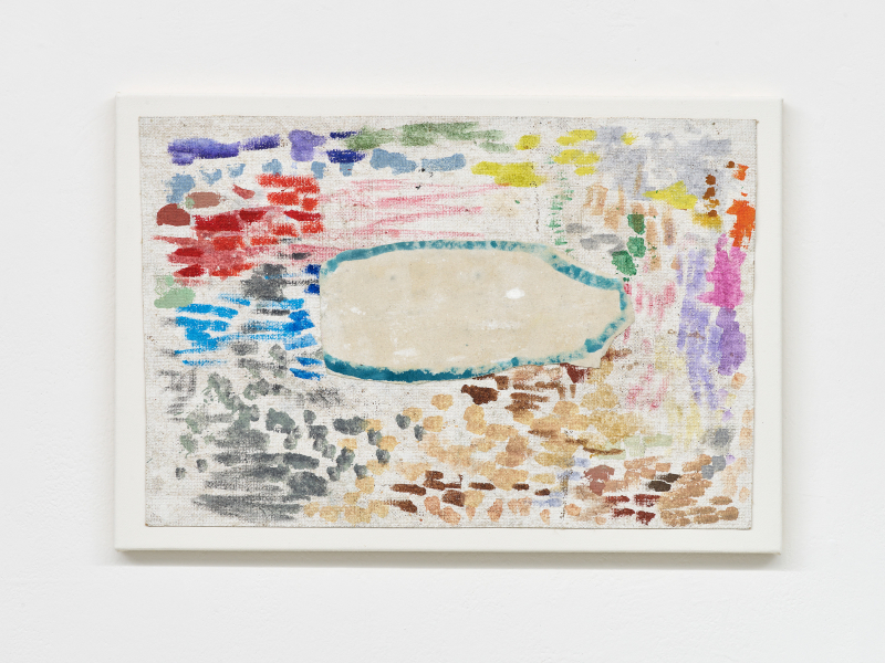 Untitled, 2022 acrylic & collage on canvas 58 x 38