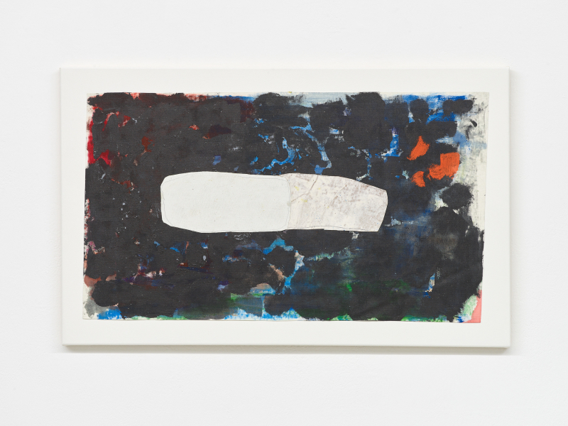 Untitled, 2022 acrylic & collage on canvas 54 x 87