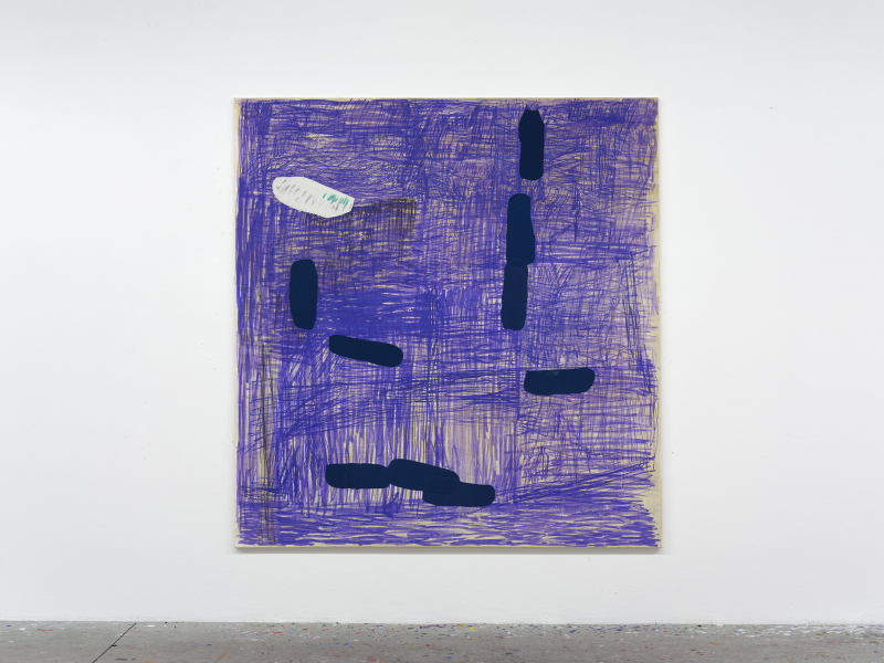 Untitled 2025 acrylic & collage on canvas 180 × 1