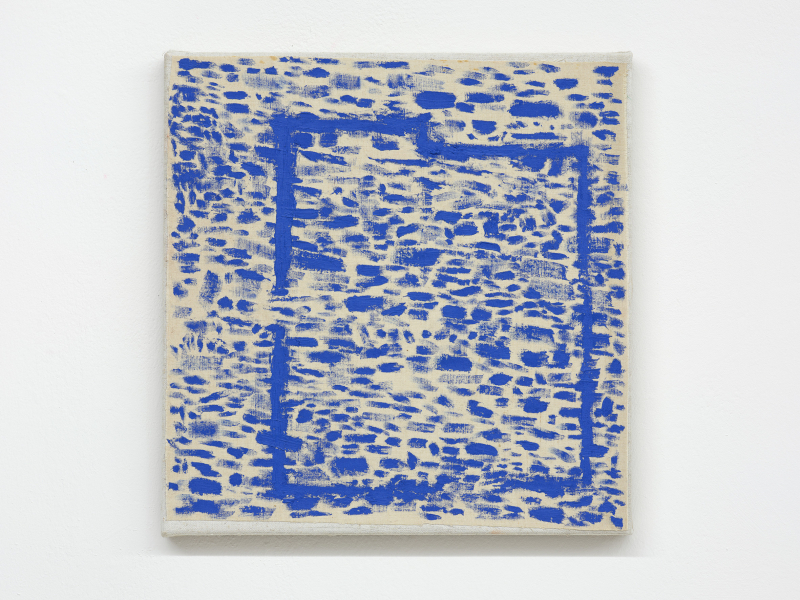 Untitled 2025 acrylic on linen & collage on linen 