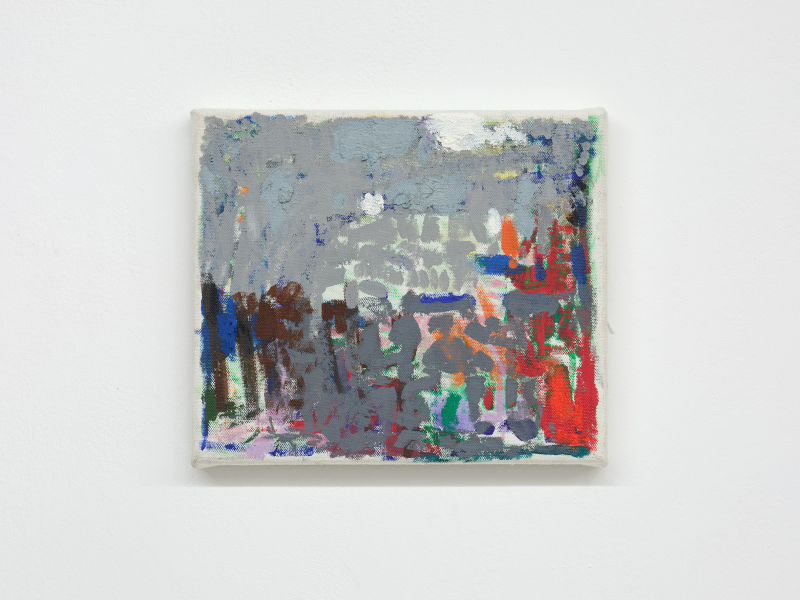 Untitled 2025 acrylic &oil on canvas 26 x 27 cm