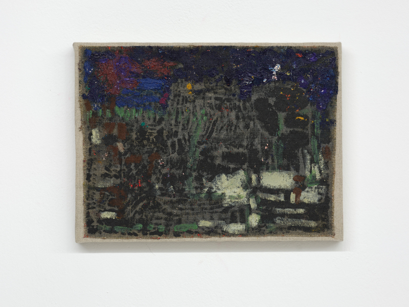 Untitled 2025 acrylic &oil on linen &collage on li