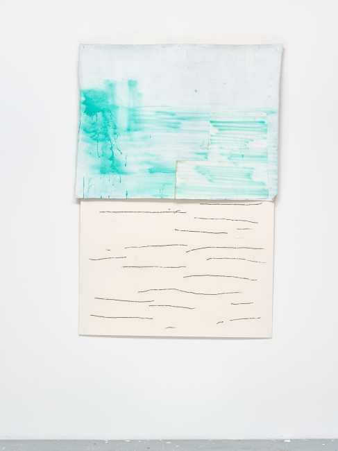 Untitled, 2018 acrylic, staples on canvas & cut ca